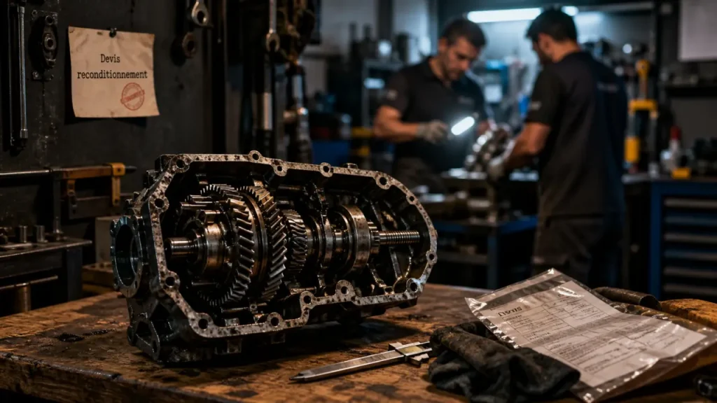 Reconditionnement boite de vitesse : échange standard, devis et garanties à vérifier