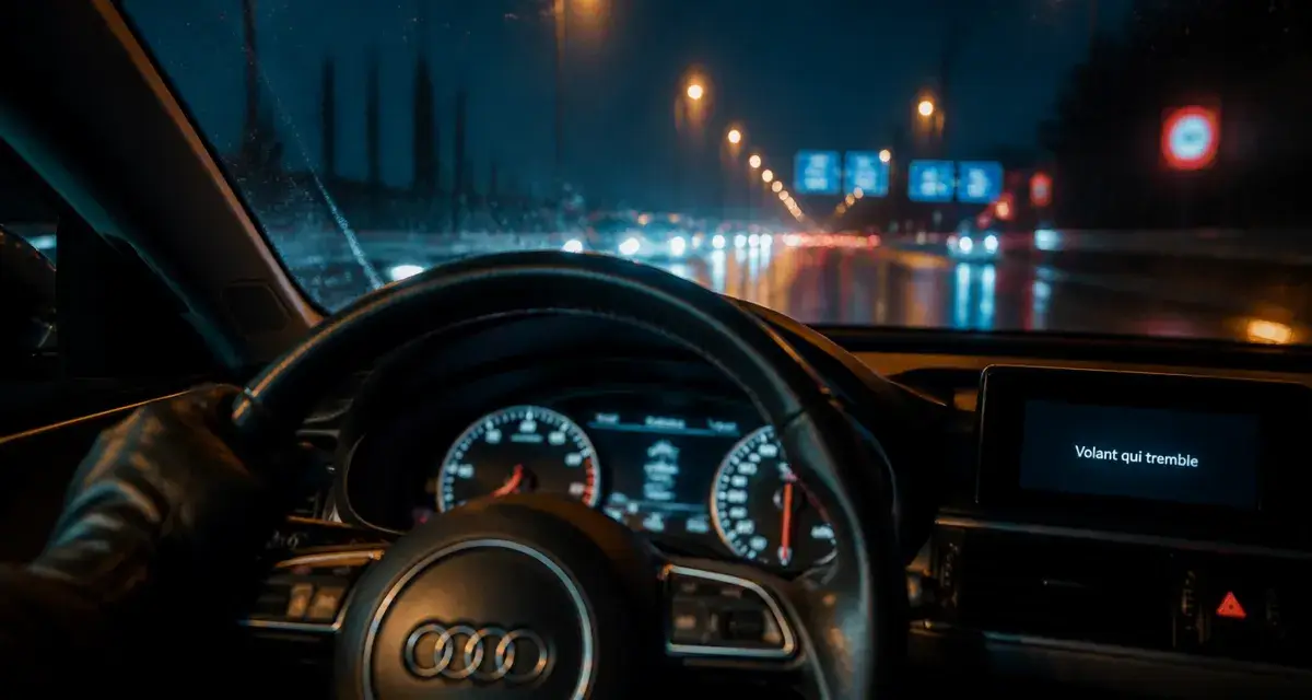 Volant qui tremble : vibration du volant sur voiture la nuit