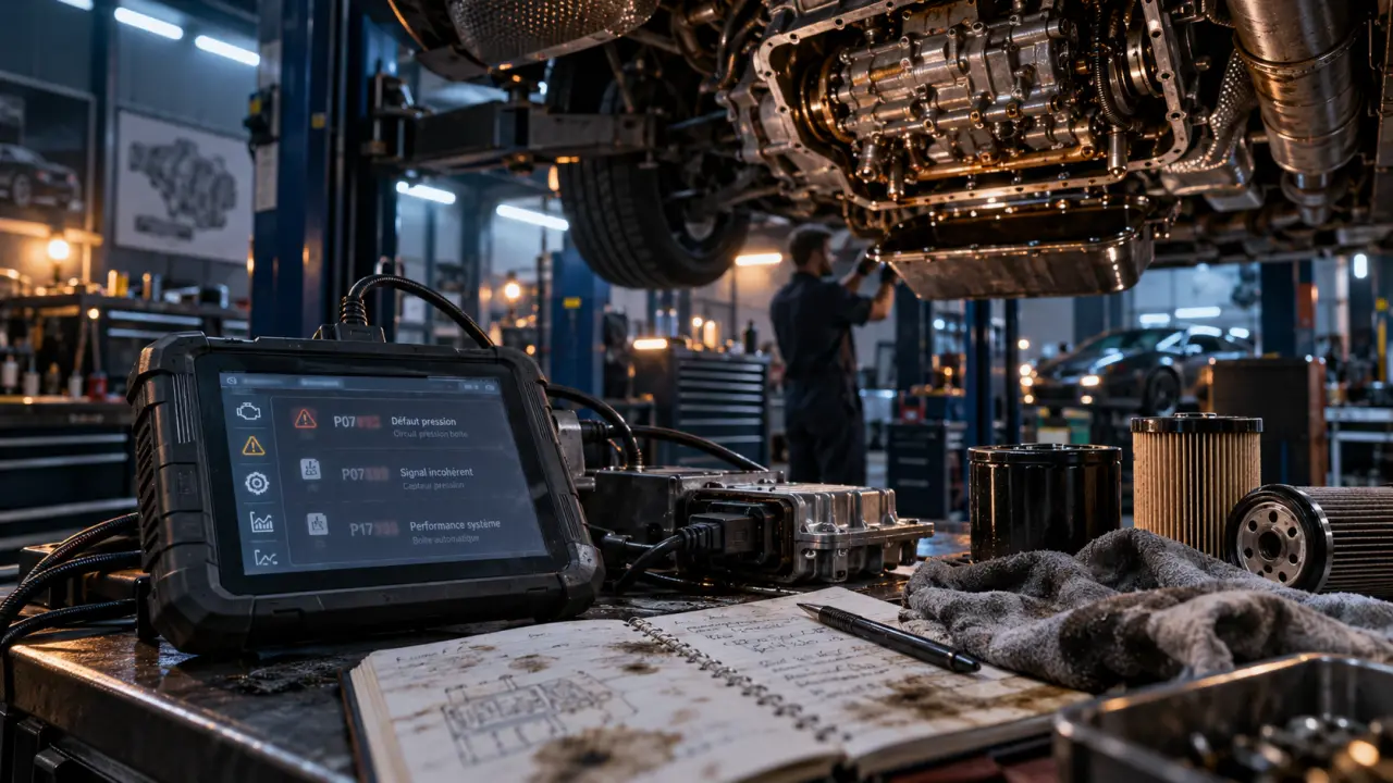 Boite EAT8 probleme : diagnostic OBD et codes défaut en atelier