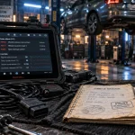 Valise diagnostic auto multimarque professionnelle en atelier, Live Data OBD2