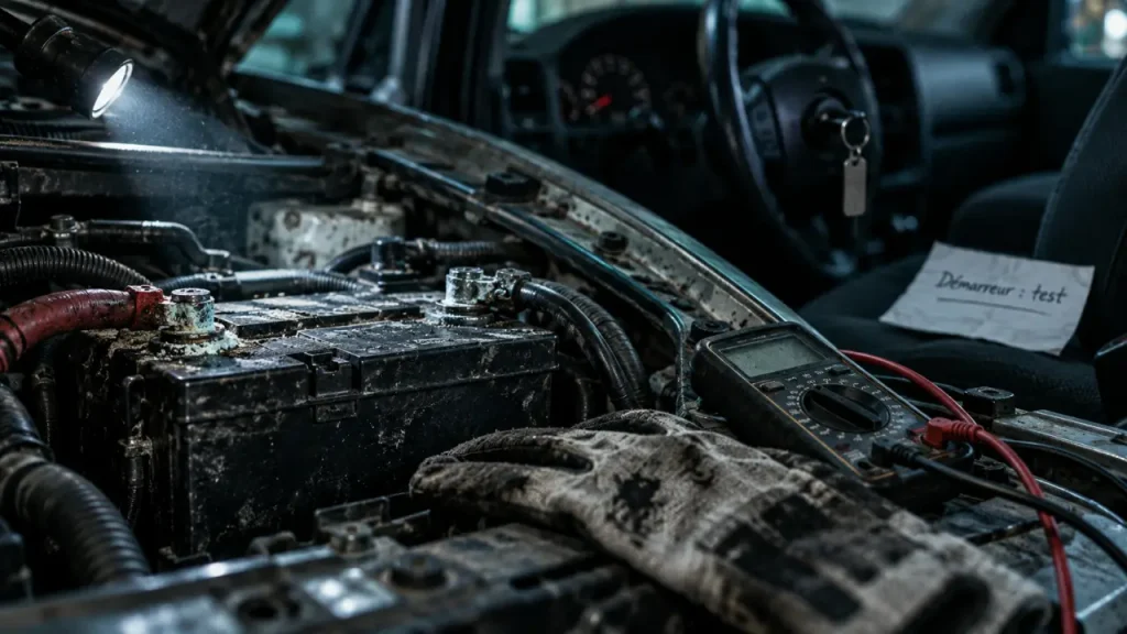 Voiture qui ne démarre pas mais batterie OK : le bruit permet de trier les causes